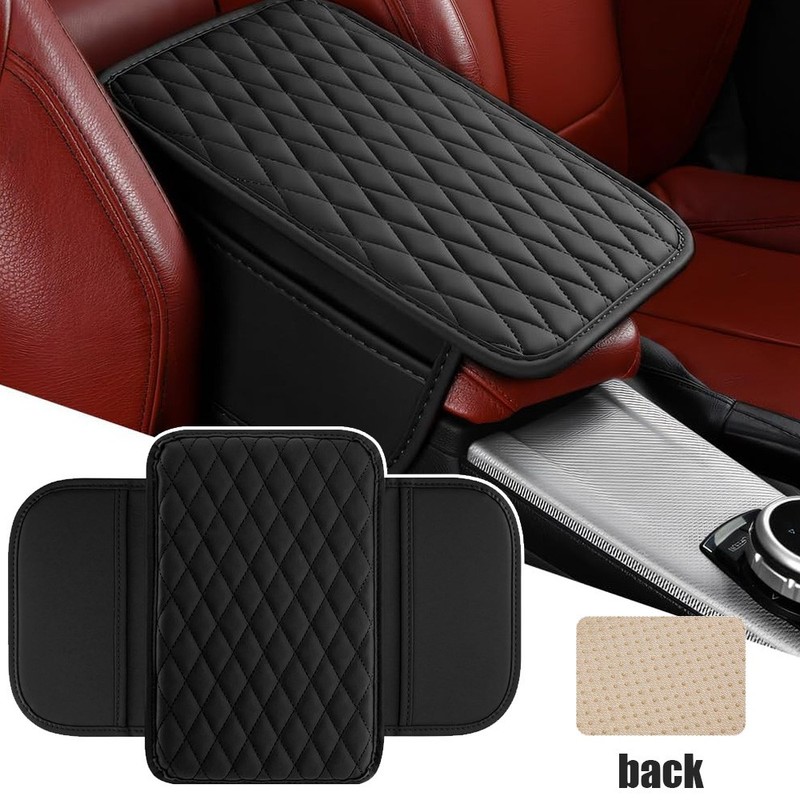 Universal Car Center Console Armrest Cushion Cover Box Pad Protector With Pocket