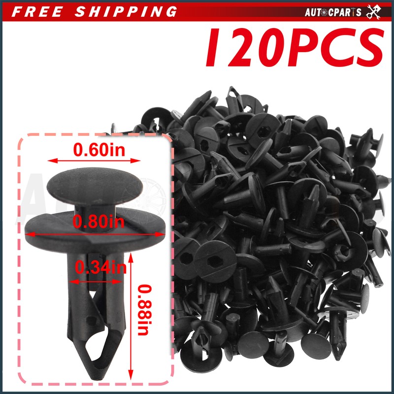 120x Retainer Fastener Rivet Clips for Ford N807389S 1039463 Explorer Sport Trac