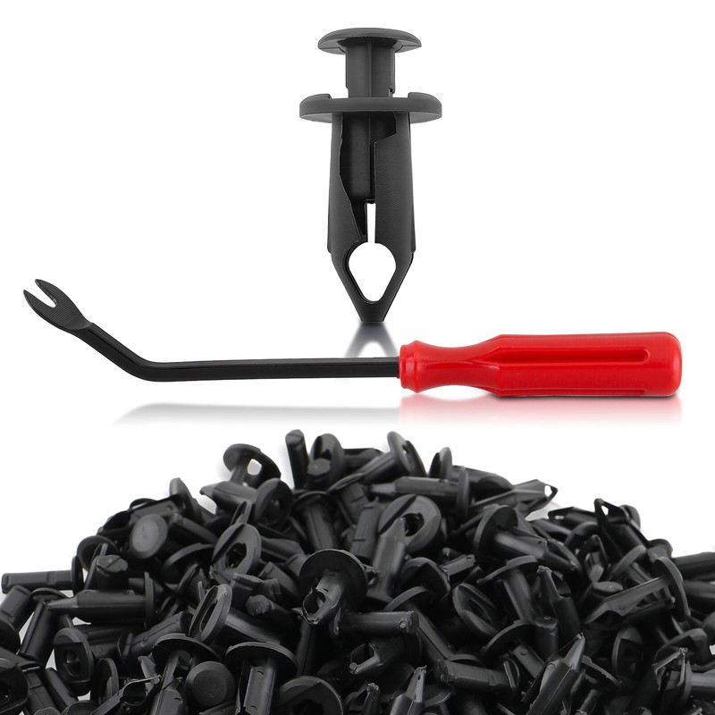 120x ATV 8MM Hole Plastic Rivets Retainer Fender Bumper Push Pin Fastener Clips gallery