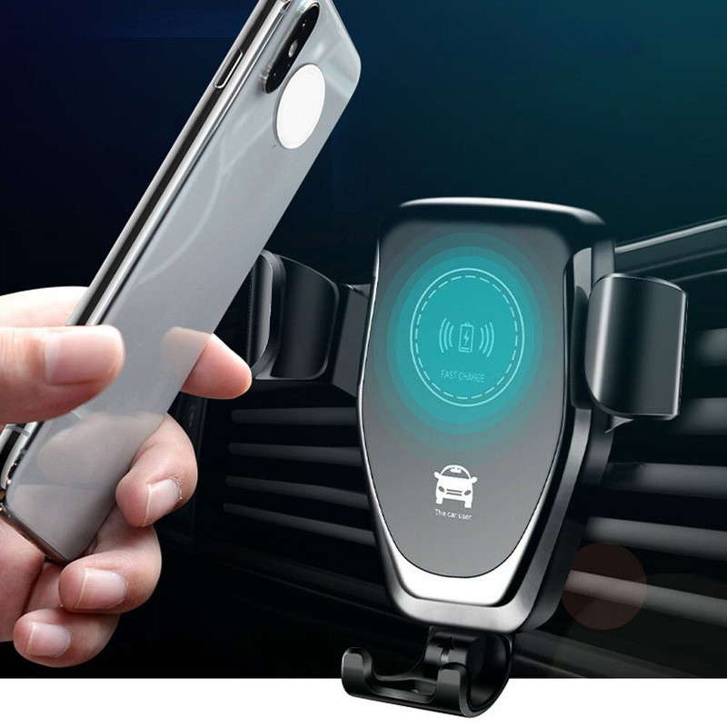 Wireless 10W Fast Charger Car Phone Holder Gravity Mount Universal Accessories gallery