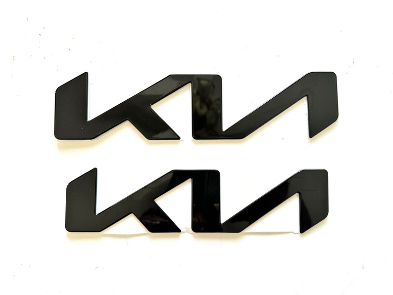 2PCS Gloss Black Replacement Front Rear Emblems For 2023-25 KIA Telluride X pro