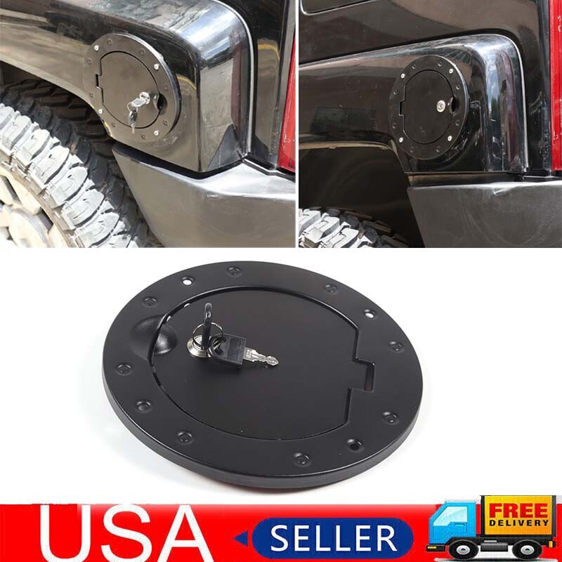 For 2003-2010 Hummer H3 & H3T Locking Fuel Door Gas Tank Cap Cover ALUMINUM US