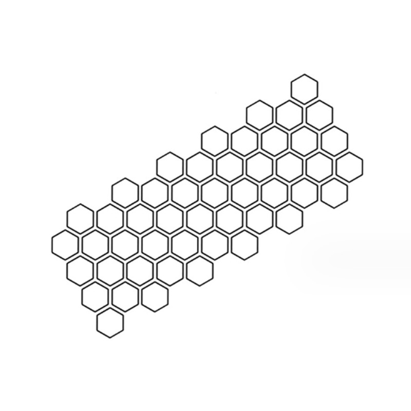 Sticker Body Side Waist Line Vinyl Decals Hexagon Honeycomb Pattern For Car Door gallery