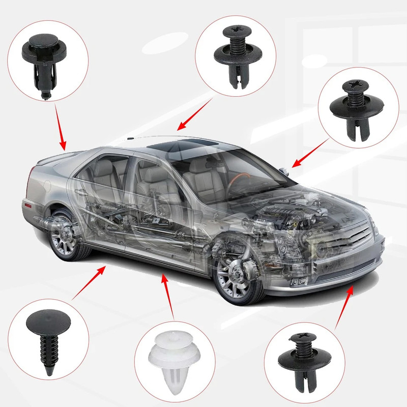 200pcs Auto Car Bumper Retainer Clips Kit Fastener Remover Push Pin Rivet Screw gallery