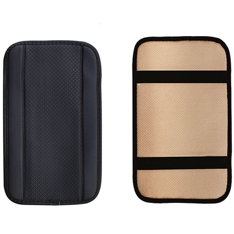Car Armrest Cushion Leather Arm Rest Pad for Console Elbow Support Protector Mat