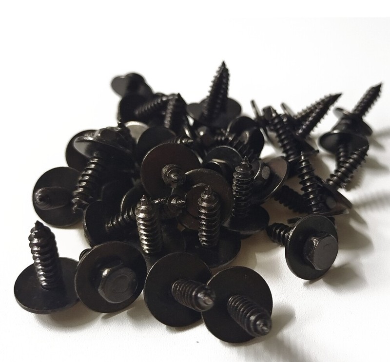 50x Metal Black 5mm Car Screw Body Fender Liner Bumper Cover Hood Retainer Clips gallery