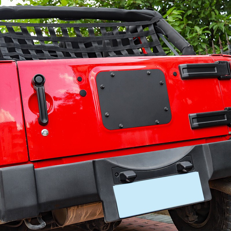 Rear Door Spare Tire Tailgate Vent-Plate Cover Trim for Jeep Wrangler JK JKU 07+ gallery