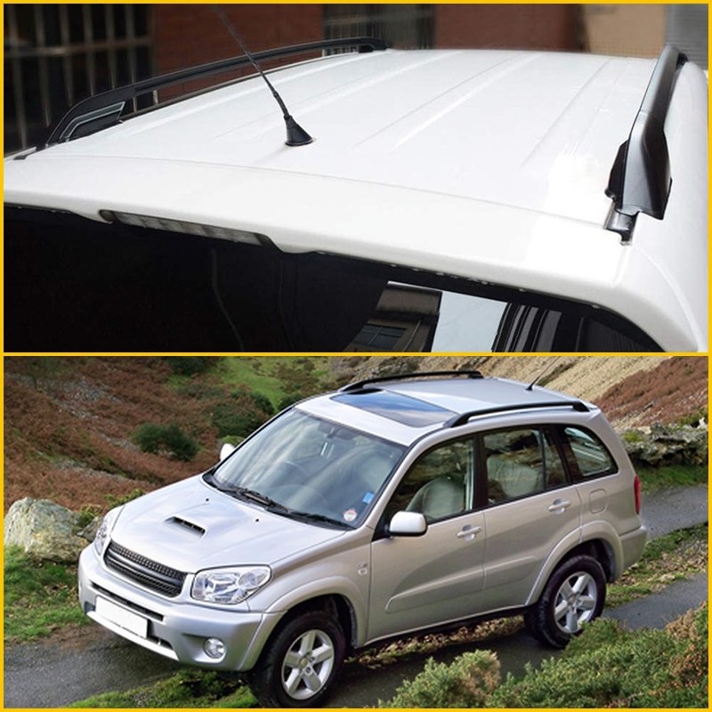 4x Black Rail Roof End Shell Rack Cover Replacement For Toyota RAV4 XA20 -1 5 gallery