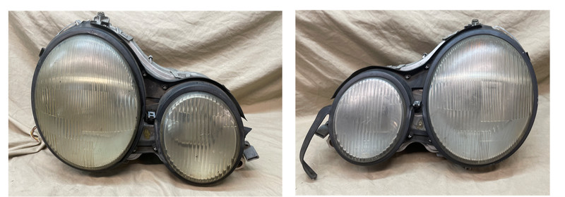 96-99 Mercedes Benz W210 E Class Headlights Complete Set * OEM * Genuine HELLA