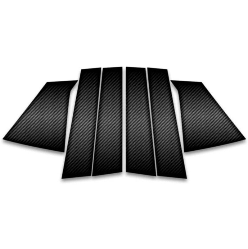 6pc Carbon Fiber Pillar Post Covers for 2016-2023 Chevrolet Malibu