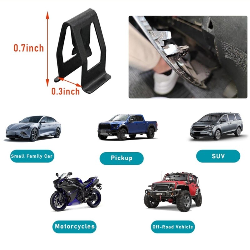 50PCS Universal Car Dashboard Retainer Metal Front Console Dash Panel Trim Clips gallery