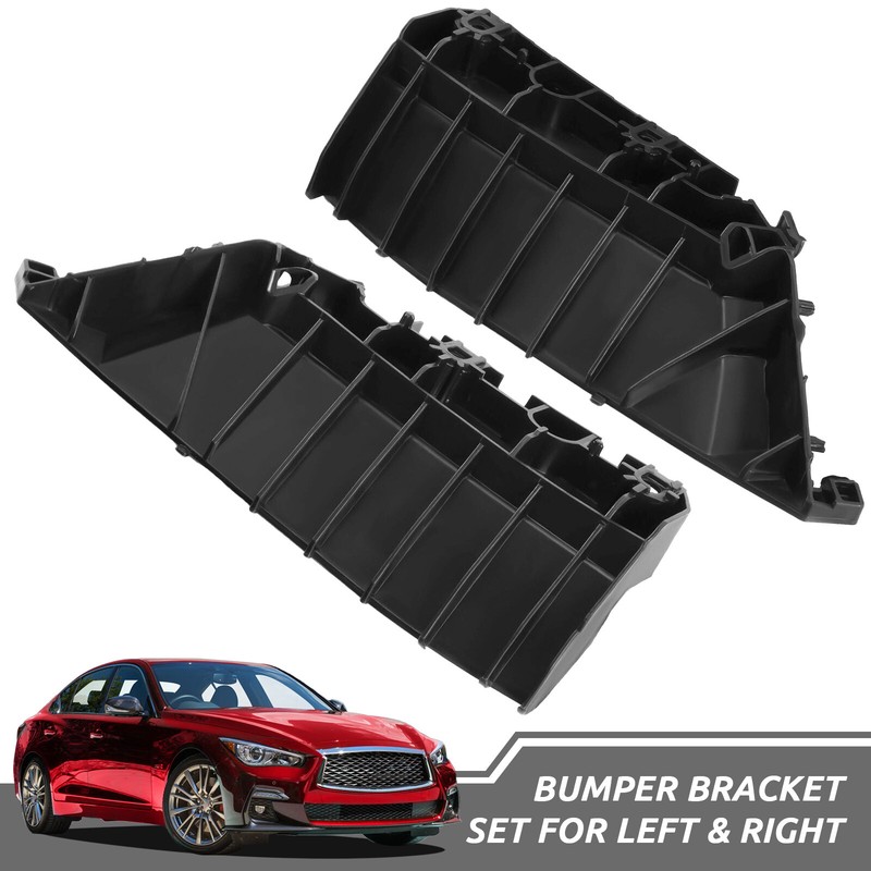 Bumper Bracket Set For Infiniti Q50 2014-2018 Stiffener Front Left & Right 1Pair