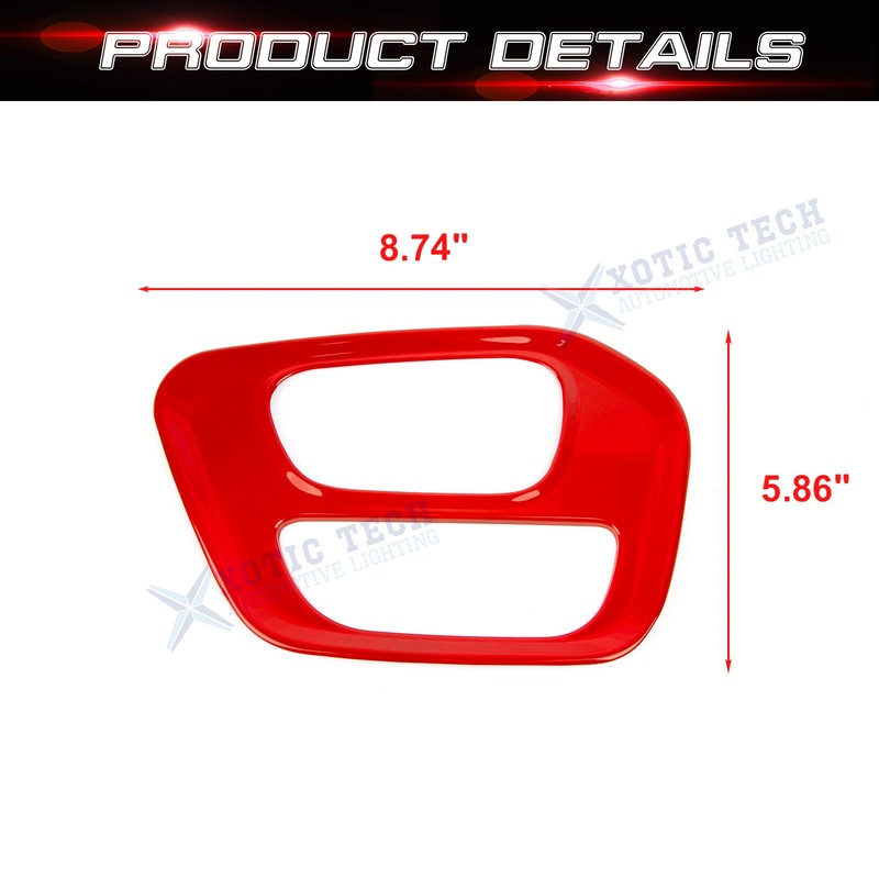 Glossy Red Center Console Gear Shift Decor Cover Trim For Dodge Challenger 2015+ gallery