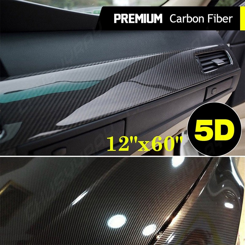 5D Carbon Fiber Texture Matte Black Vinyl Car Wrap Sticker Decal Film Sheet gallery