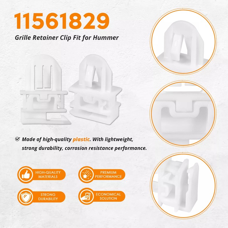 11561829 For Hummer H3T 2009-2010 H3 2006-2010 Grille Retainer Clip Accessories gallery
