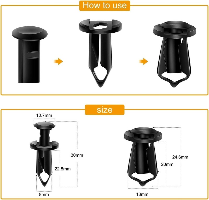 35PCS For Mazda Engine Under Cover Splash Shield Guard Body Bolts & U-nut Clips gallery