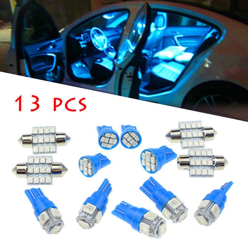 13Pcs Car Interior LED Light For Dome Map License Plate Lamp 12V Kit Accessories gallery