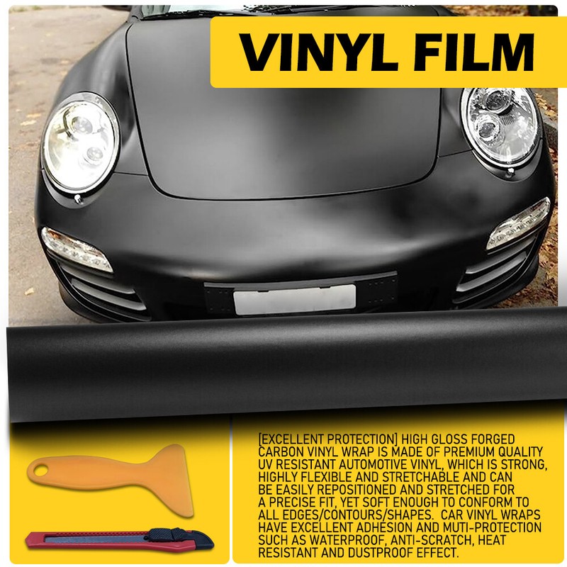 Premium Ultra Matte Black Flat Car Vehicle Vinyl Wrap Decal Sticker Sheet Film