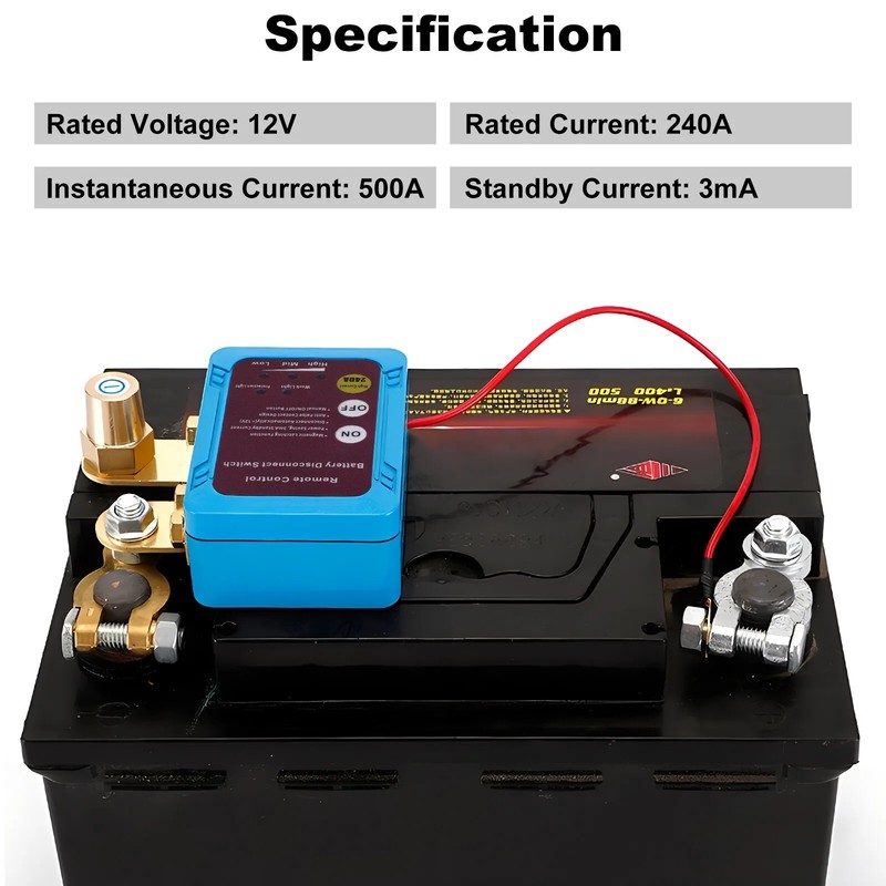 12V 240A Remote Battery Disconnect Switch Replacement Part For Auto RV ATV gallery