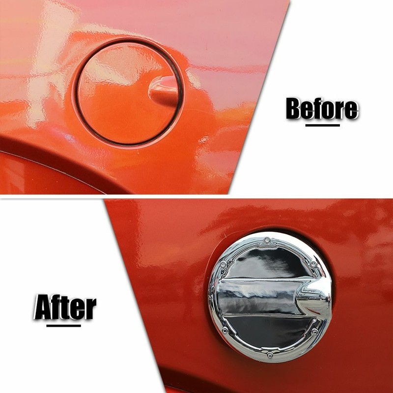 Exterior Door Fuel Tank Gas Cap Cover Trim Bezels for Dodge Nitro 2007-12 Chrome gallery