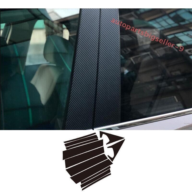 For BMW X1 E84 10-2015 Carbon Fiber Sticker Window Center BC Pillar Cover Trim