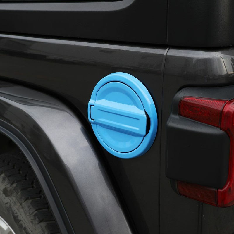 Car Filler Door Fuel Tank Gas Cap Cover Trim Decor For Jeep Wrangler JL 18+ Blue gallery