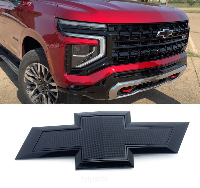Custom Front Gloss Black Bowtie Emblem 2021-2025 Suburban Tahoe Colorado OEM