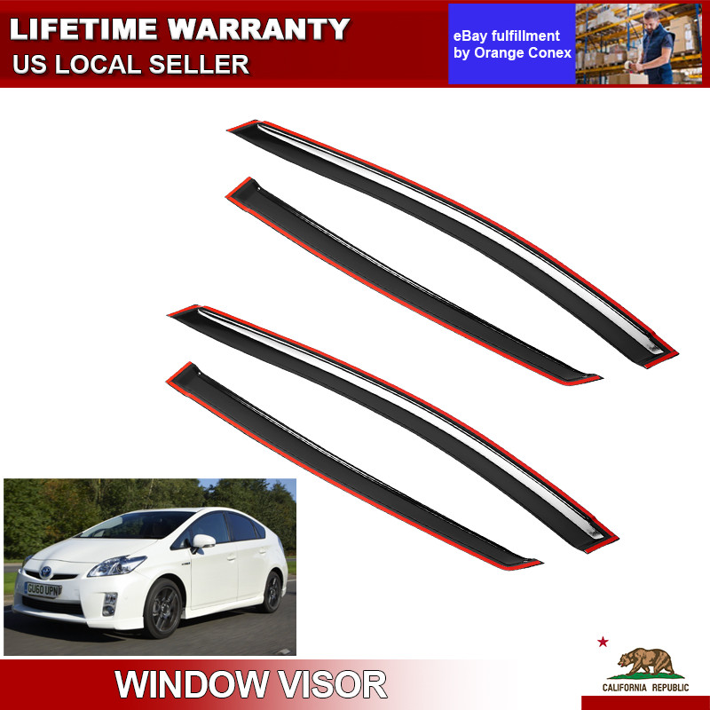 Fits 2004-2009 Toyota Prius Hatchback 4PCS Window Visor Sun Guard Rain Deflector
