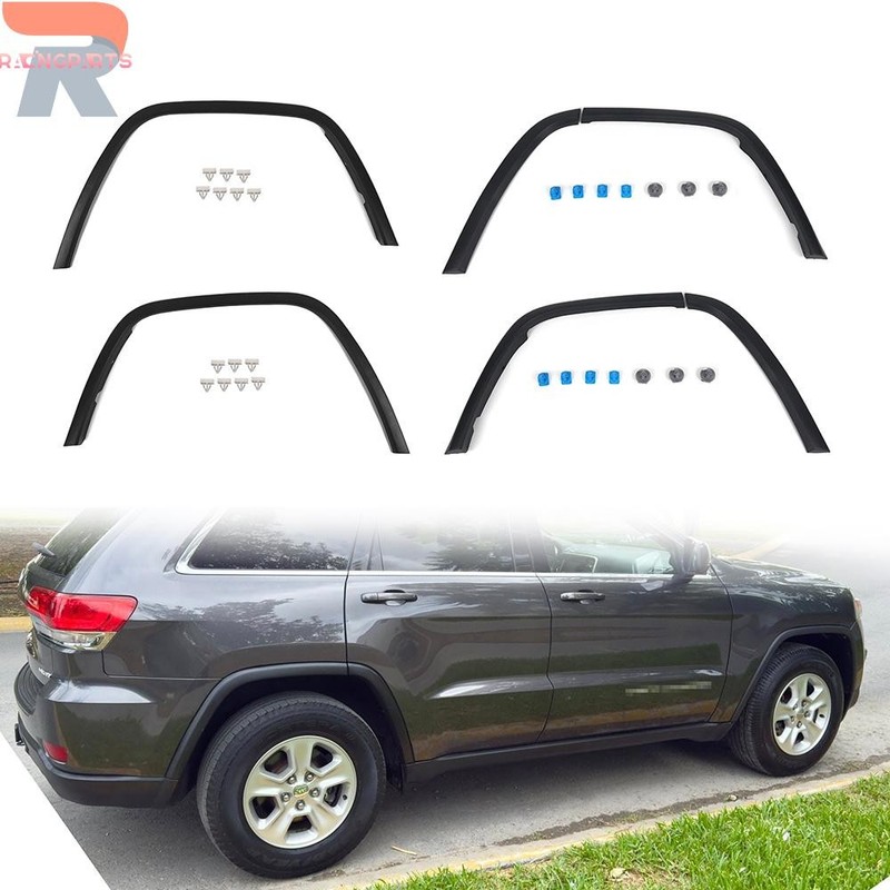 6PCS For 2011-2016 Jeep Grand Cherokee Wheel Arch Fender Flare Molding Trim Set