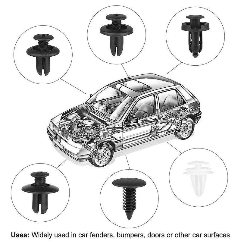 For Nissan Fastener Box Set Bumper Fender Liner Push Type Retainer Clips 6 sizes gallery