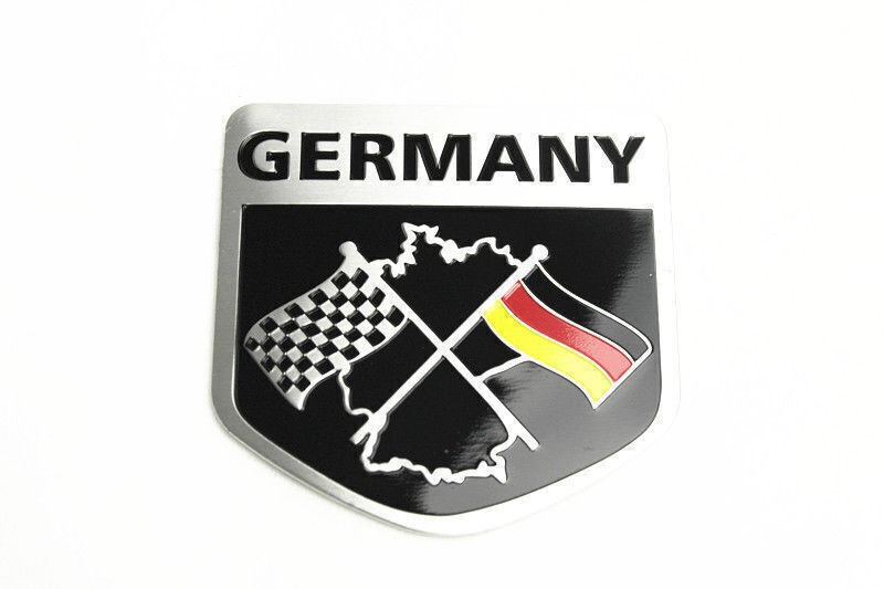 1Pcs Germany Racing Flag Shield Shape Luxury Car Body Side Sticker Emblem Badge gallery