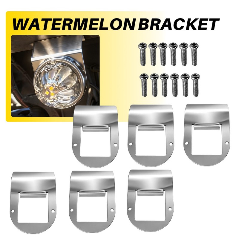 6X High Quality Stainless Steel Watermelon Light Mounting Brackets Set For Truck
