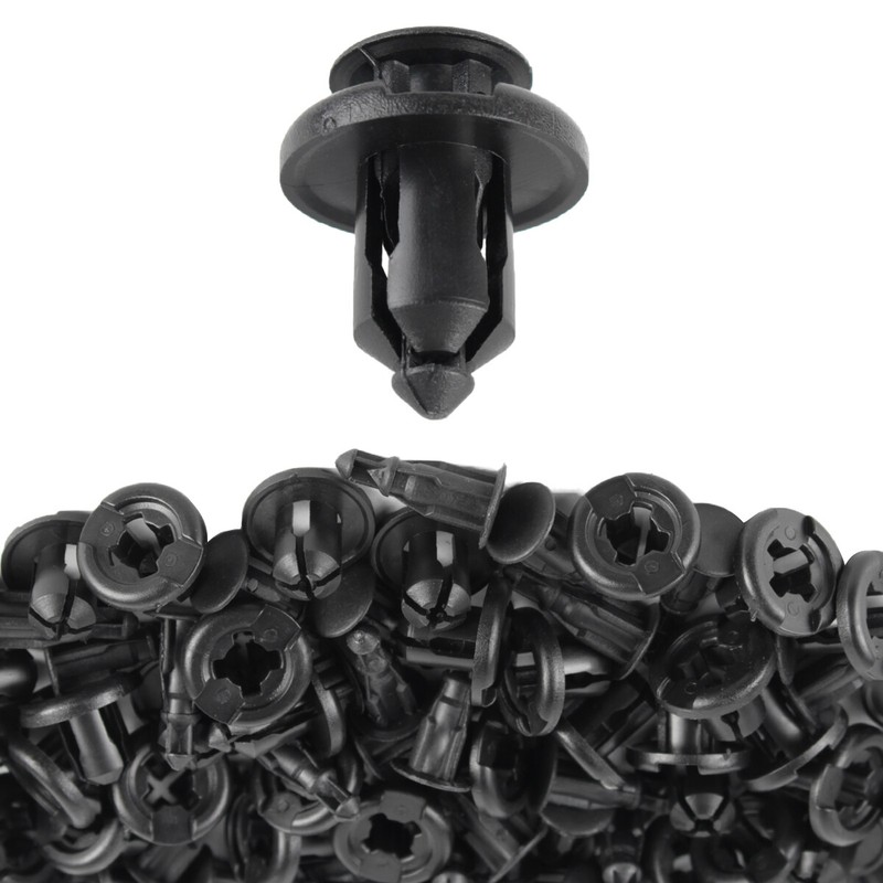 50x New 10mm Hole Plastic Push Pin Rivet Fastener Clips for Car Bumper Door Trim
