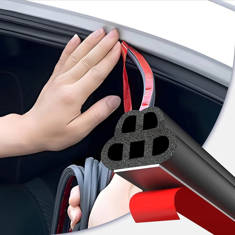 Car Door Seal Strip Weatherproof Rubber Soundproof 34 Ft.