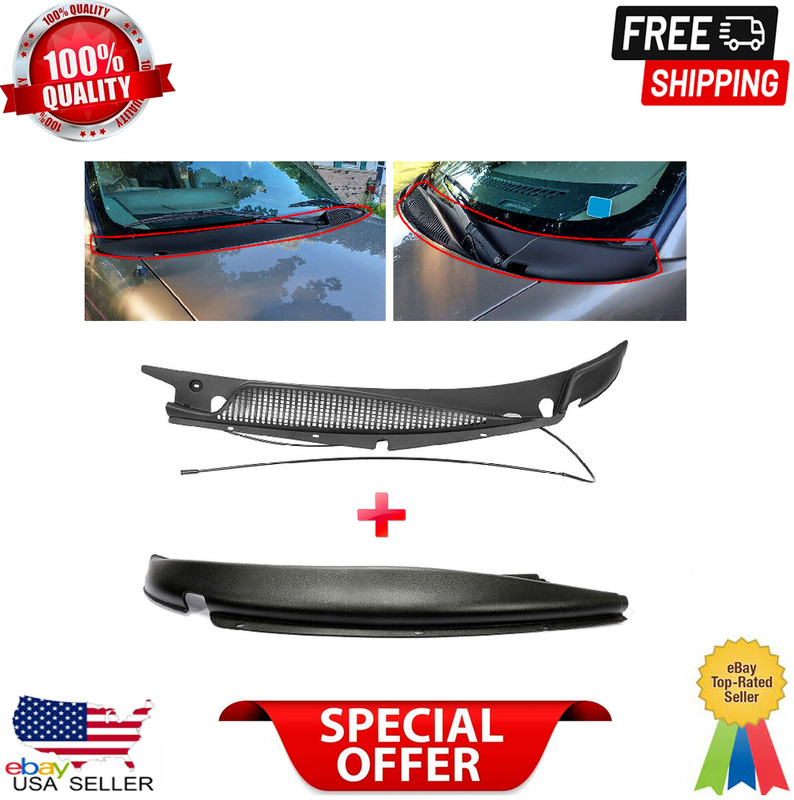 Driver&Passenger Side Windshield Wiper Motor Cowl Cover For 96-17 Chevrolet GMC