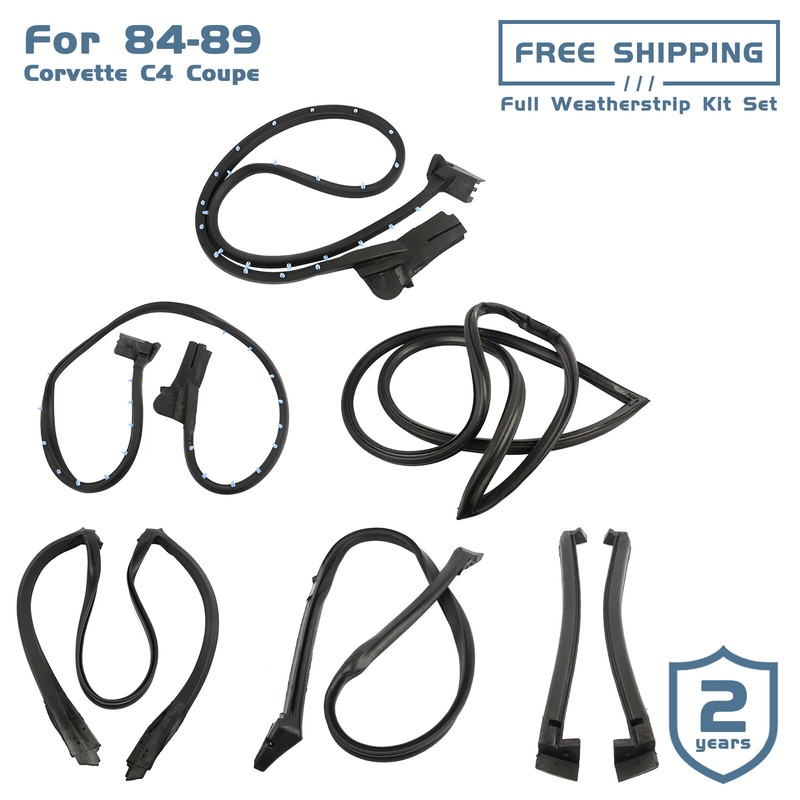 GM 8489GGW for 84-89 Corvette C4 Full Weatherstrip Kit Set Weather Strip Seal gallery