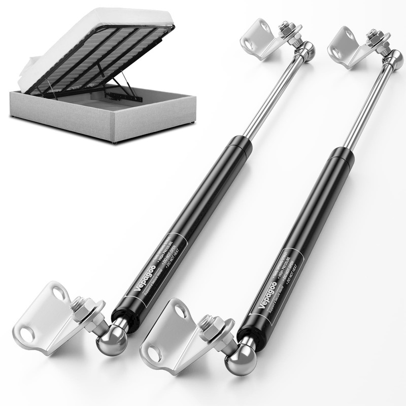 25 in. Gas Struts 150lb 667N Lift Supports w/ Brackets RV Bed Camper Hatch 2pcs