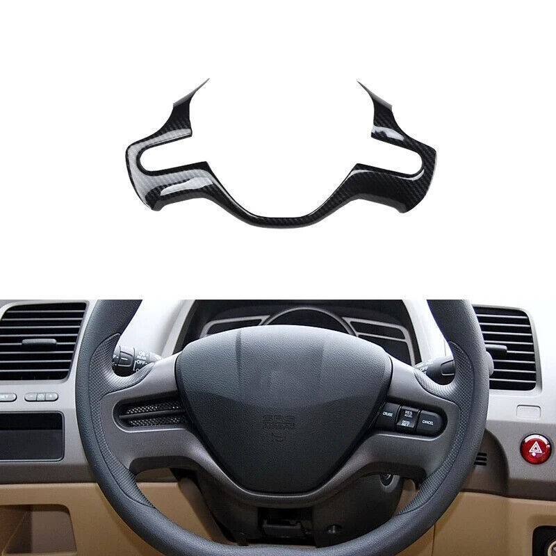 For Honda Civic 8th FD2 2006-2009 Carbon Fiber Interior Center Console Stickers gallery