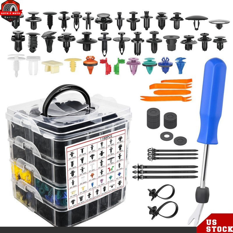 1295*Body Plastic Trim Clips Pin Rivet Car Retainer Auto Fasteners Bumper Kit gallery