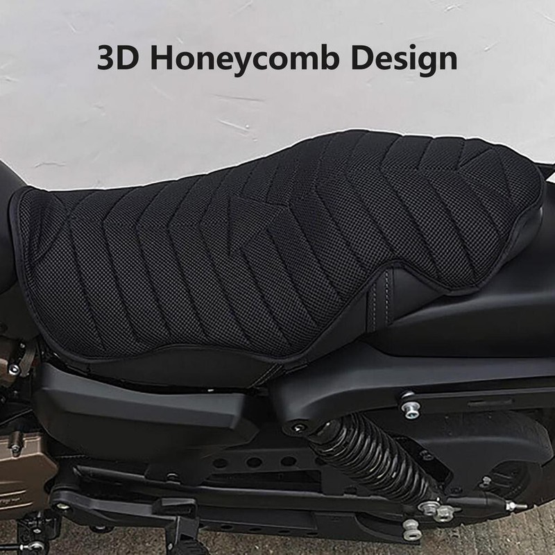 Double Seat Cushion Motorcycle Air Seat Pad 3D Sunscreen Breathable For Riding gallery