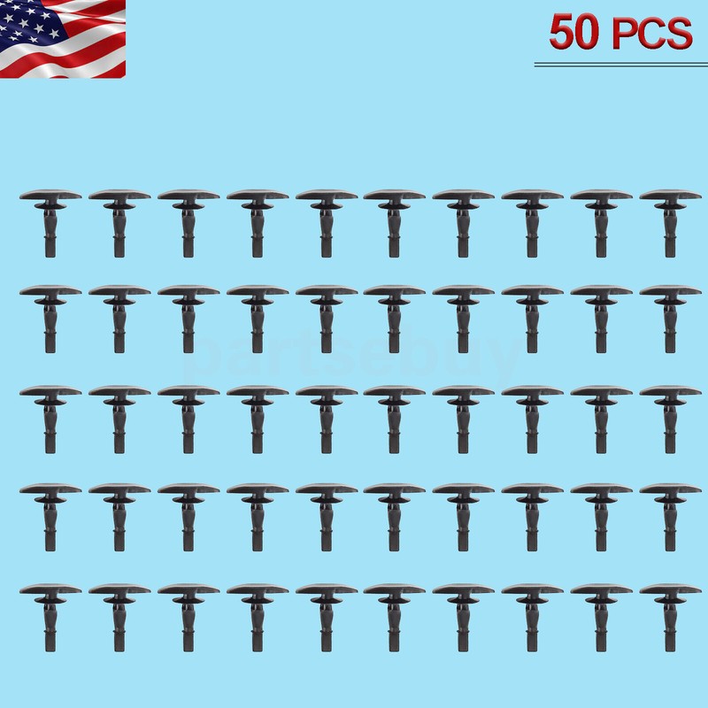 50x Weather-strip Retainer Clips Fastener Rivet N806289-S Fit For Ford Lincoln