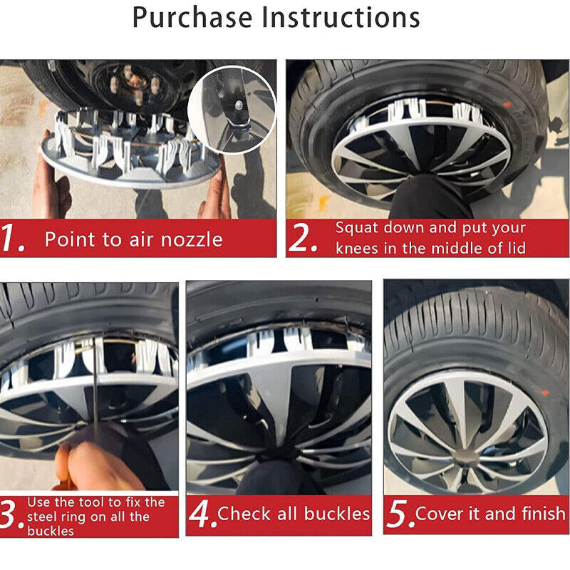 15" 4PCS Hupcaps Wheel Cover Hub Caps Fit R15 Steel Wheel For 06-24 Nissan Versa gallery