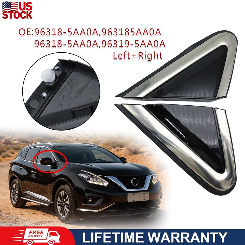 Fits 2015-2023 Murano Front Left Right Mirror Corner Trim Molding 963185AA0A