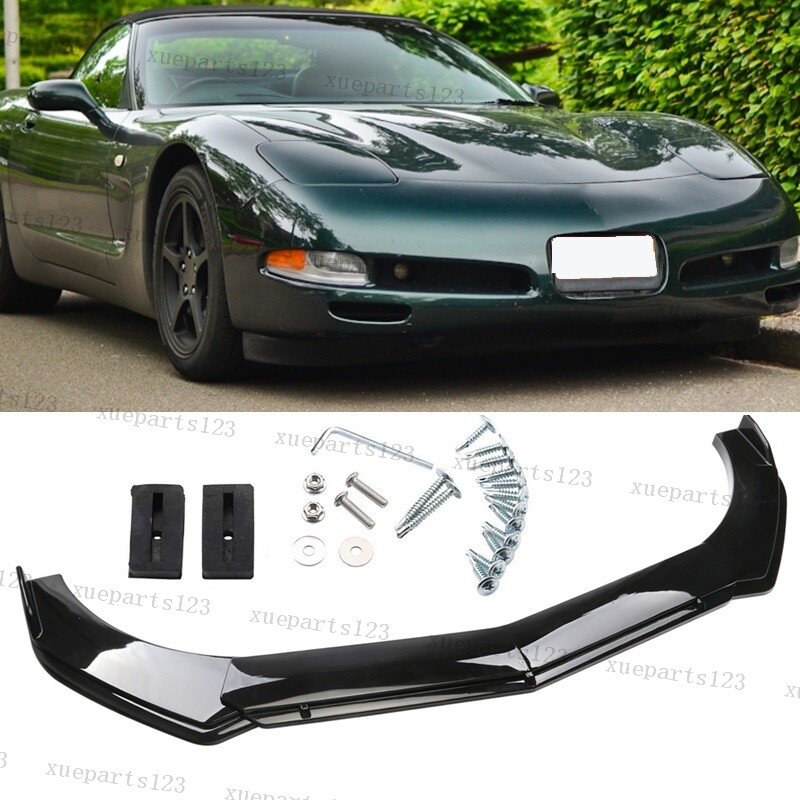 Gloss Black For Corvette C5 Front Bumper Lip Splitter Chin Spoiler Universal