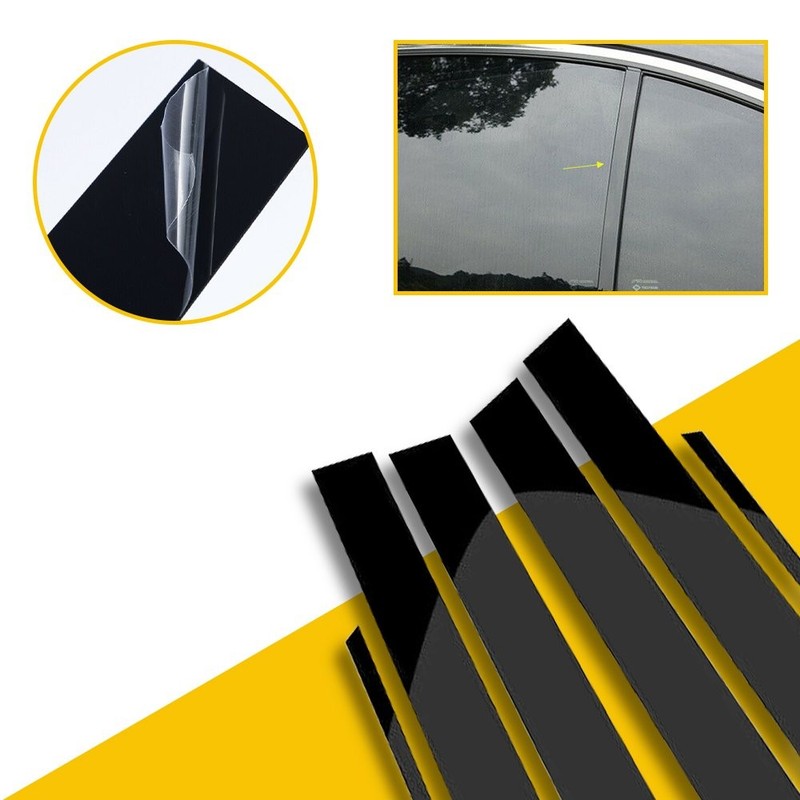Black Pillar Posts for Toyota Corolla 2014-2018 6pcs Set Door Trim Cover Kit New