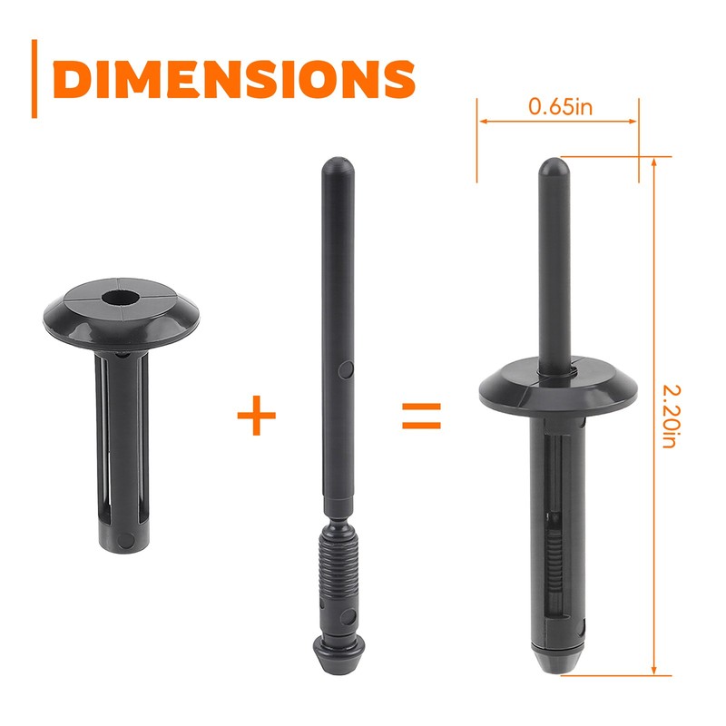 50Pcs/Set Nylon Blind Rivets 6500911 14063981 N803043S For Jeep Chrylser Dodge gallery