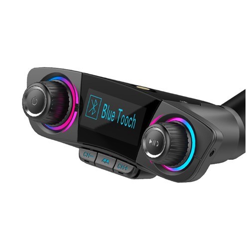 1.3in Bluetooth Car Wireless FM Transmitter Adapter USB Charger AUX Hands-Free