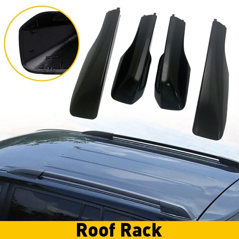 4x Black Rail Roof End Shell Rack Cover Replacement For Toyota RAV4 XA20 -1 5 gallery