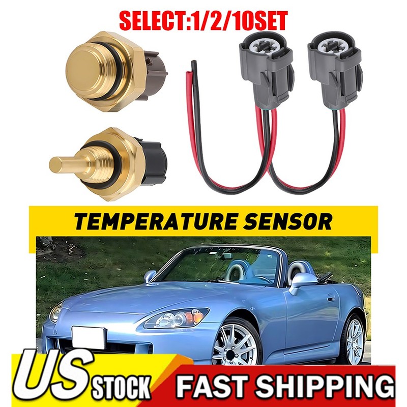 Coolant Temperature Sensor&Switch +CONNECTORS For HONDA Civic ACURA ISUZU 1~10X