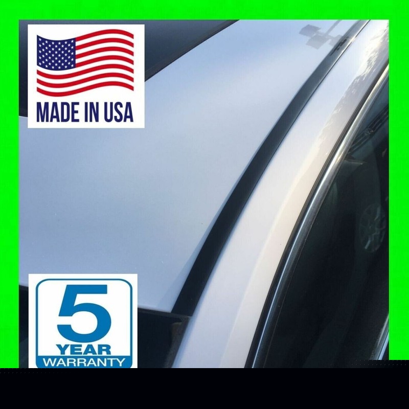 FITS 2005-2010 HONDA ODYSSEY BLACK 2PC ROOF TOP TRIM DRIP MOLDINGS COVERS SET